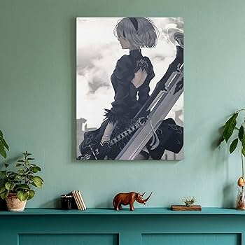 Amazon.co.jp: ニーア オートマタ アートパネル 絵画 油絵